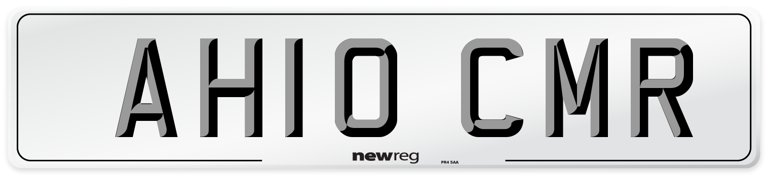 AH10 CMR Number Plate from New Reg